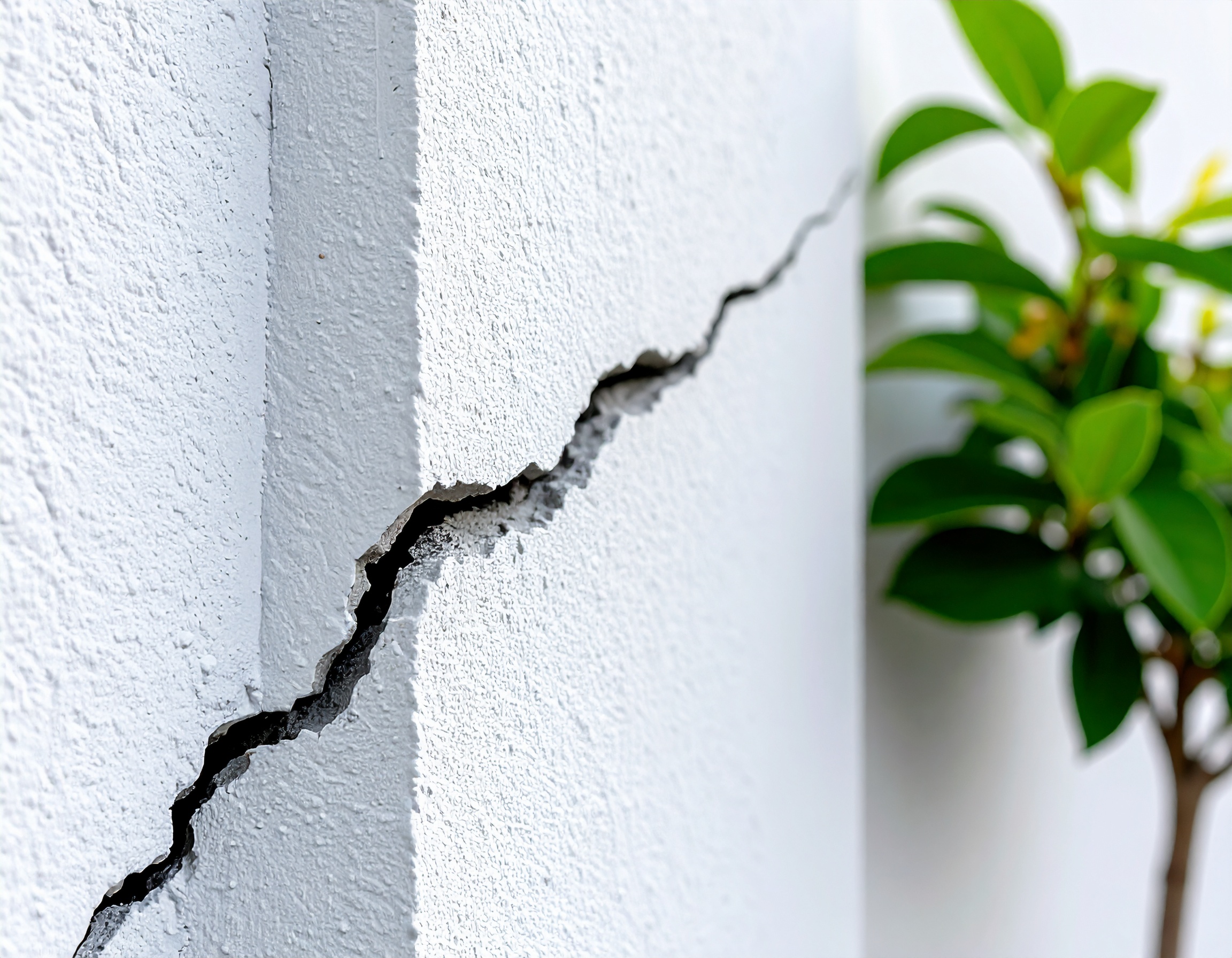 Firefly_mur de maison en béton avec une seule fissure 860348