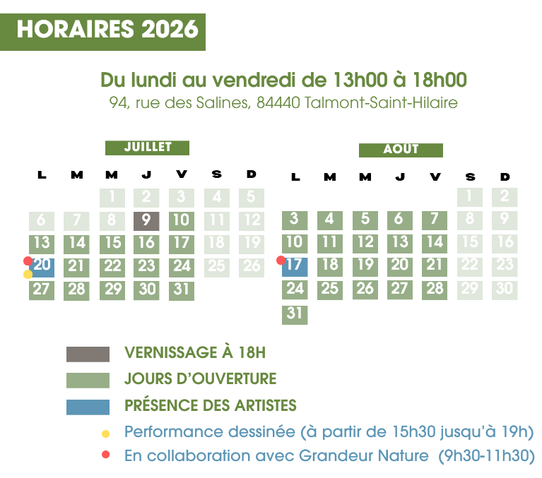 planning salorge été 2026